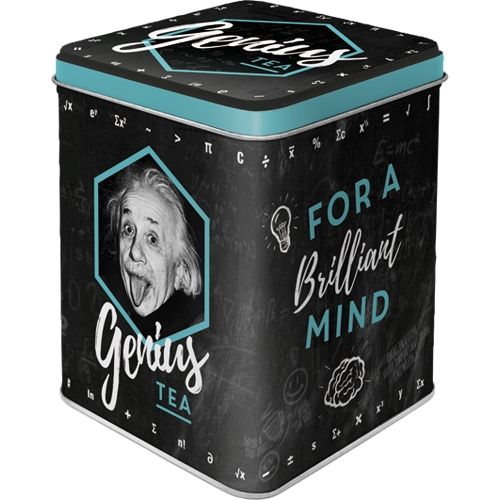 Metal Tin Storage Box - Einstein Genius Tea