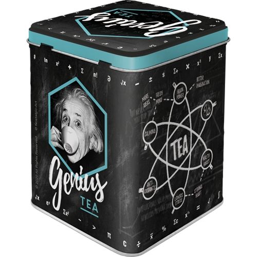 Metal Tin Storage Box - Einstein Genius Tea