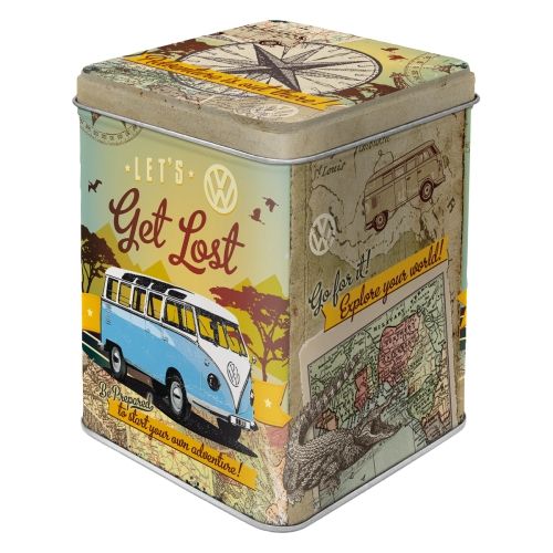 Metal Tin Storage Box - Let's Get Lost
