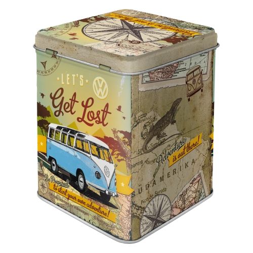 Metal Tin Storage Box - Let's Get Lost