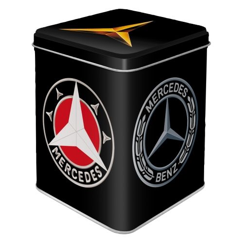 Metal Tin Storage Box - Mercedes-Benz Logo Evolution