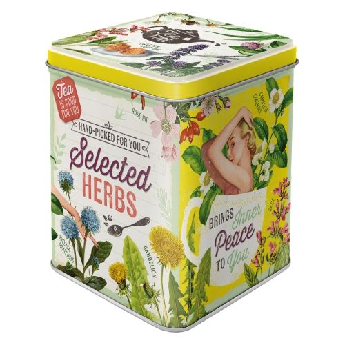 Metal Tin Storage Box - Selected Herbs