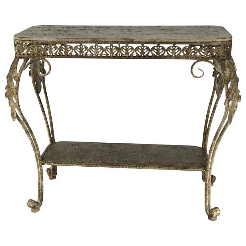 Metal Tuscan Fleur Console Table - 67.5cms