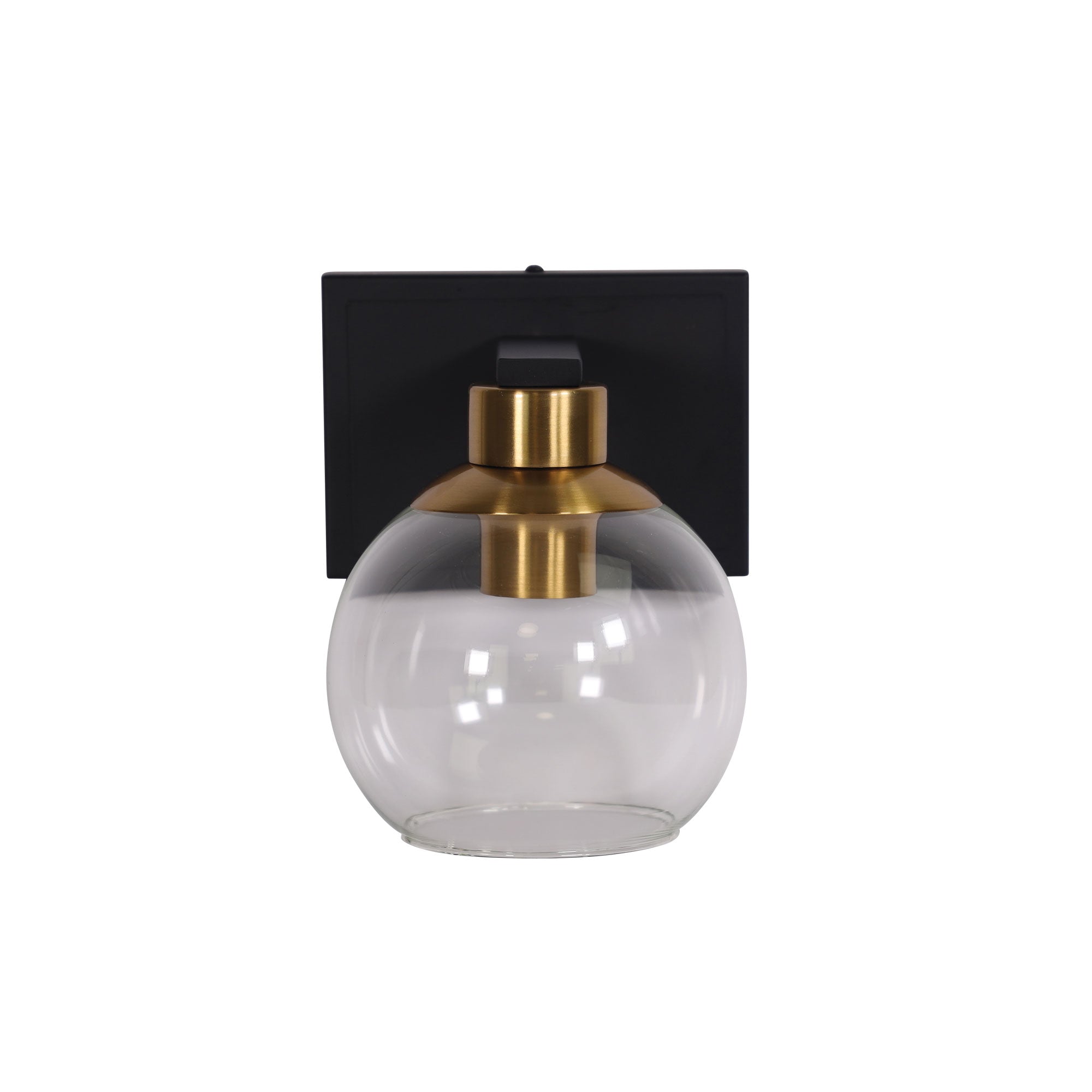 Metalware Clear Glass Wall Light - Single