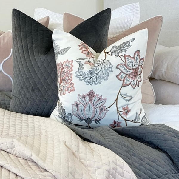 Mia 50x50cm Cotton Cushion Cover - Blush