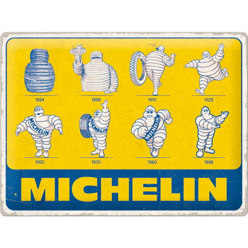 Michelin - Logo Evolution - Metal Sign Board