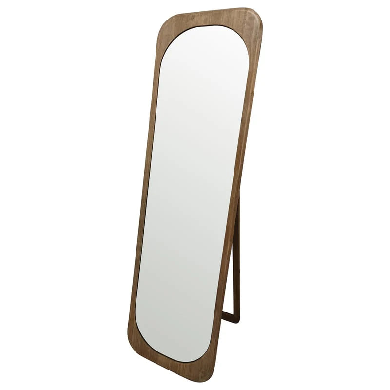 Mid-Century Cheval Floor Mirror With Stand 165cms