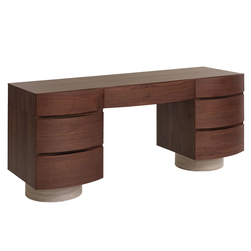 Mid-Century Walnut Dressing Table - 172.5cms