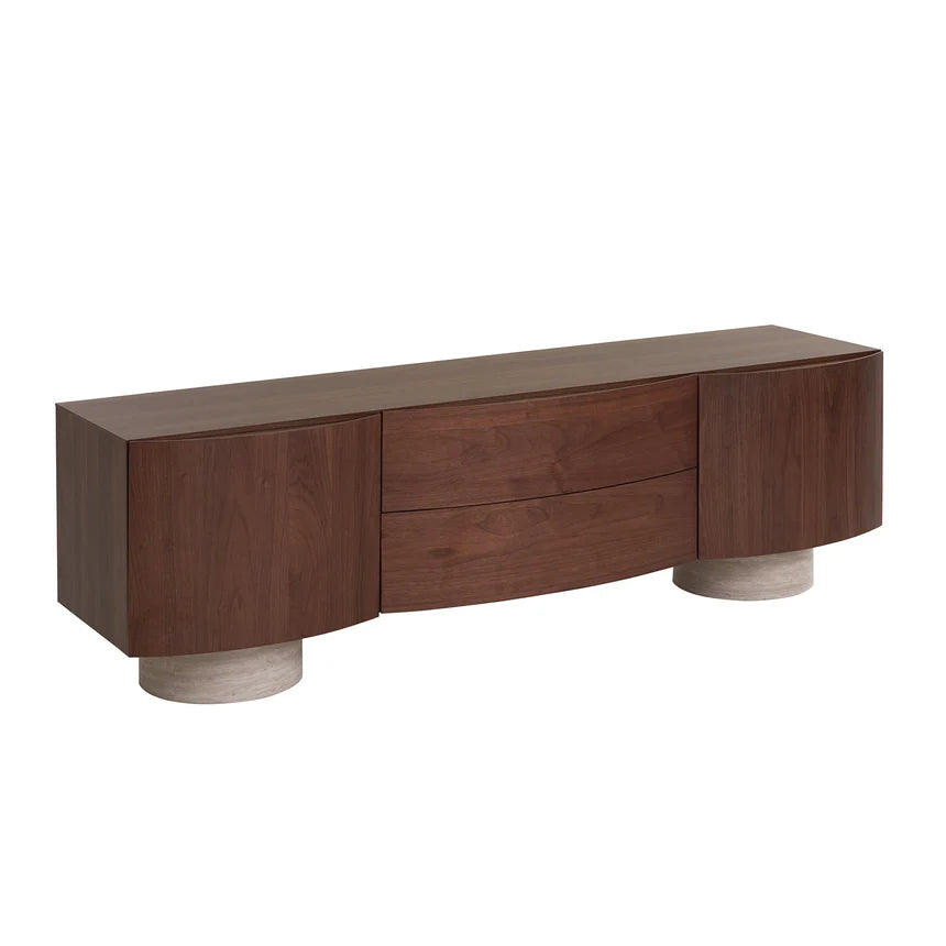 Mid-Century Walnut Entertainment Unit