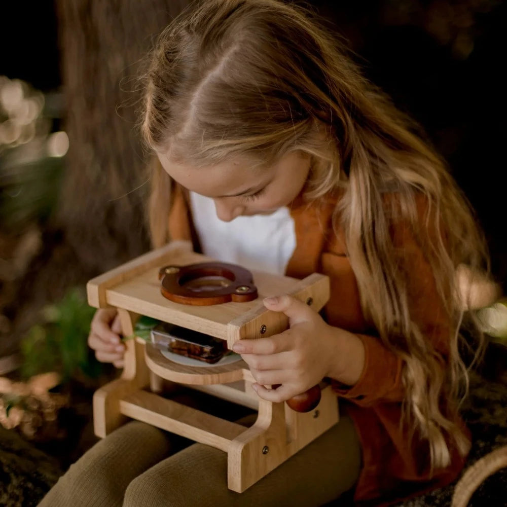 Miniature Kids Wooden Microscope
