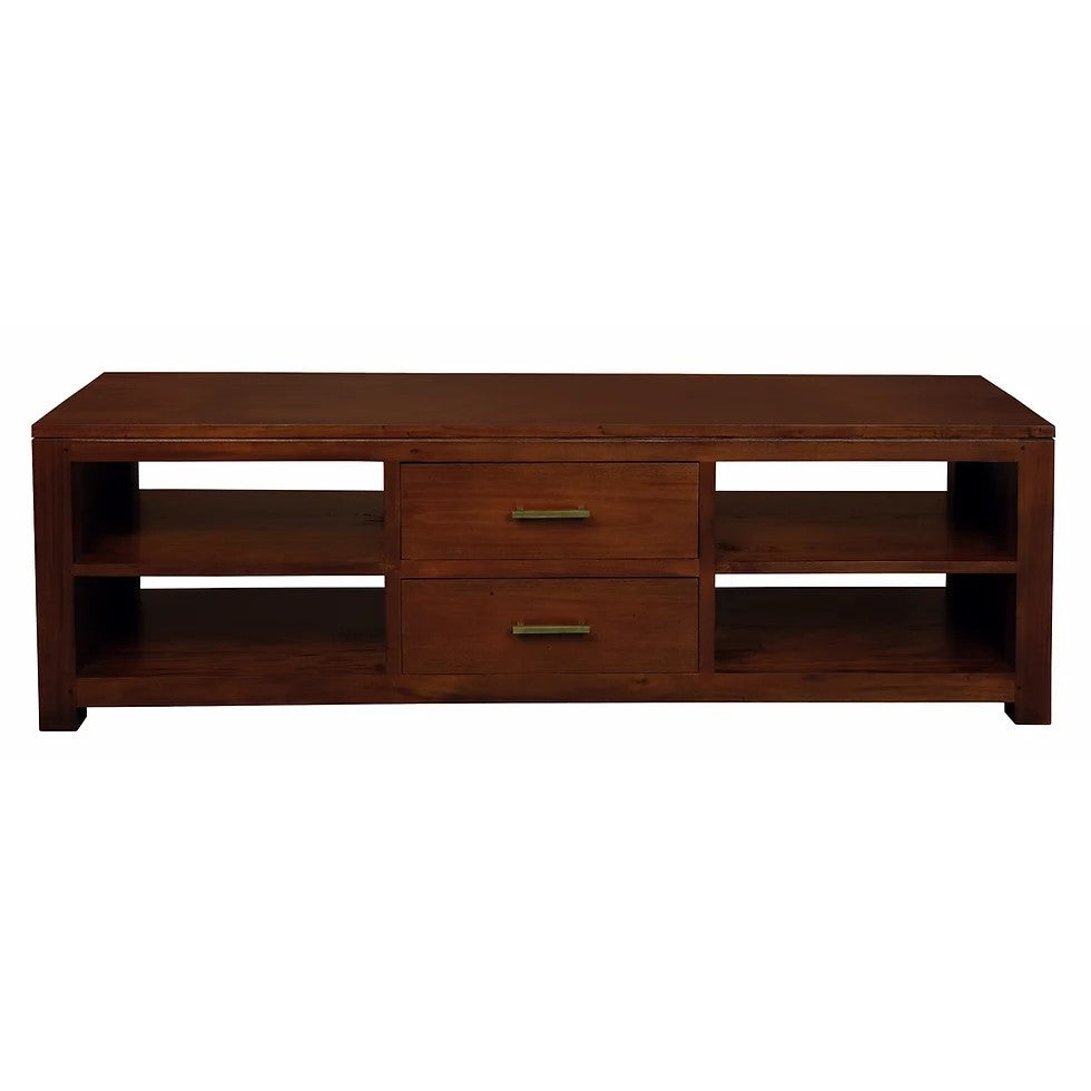 Minimalist 2 Middle Drawer Entertainment Unit - Brown
