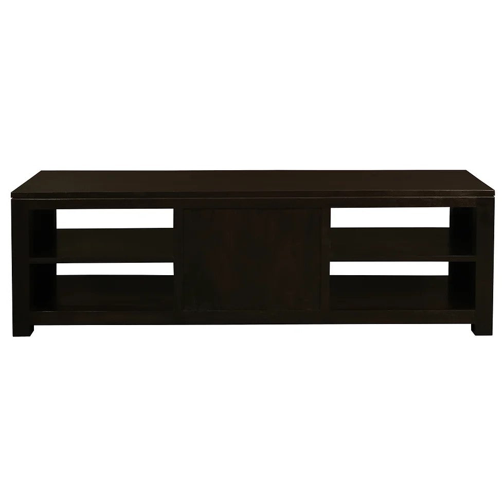 Minimalist 2 Middle Drawer Entertainment Unit - Dark Brown