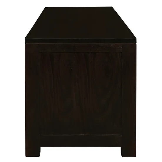 Minimalist 2 Middle Drawer Entertainment Unit - Dark Brown