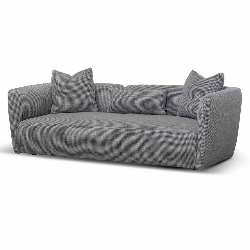 Minimalist Appeal 3-Seater Fabric Sofa - Noble Grey