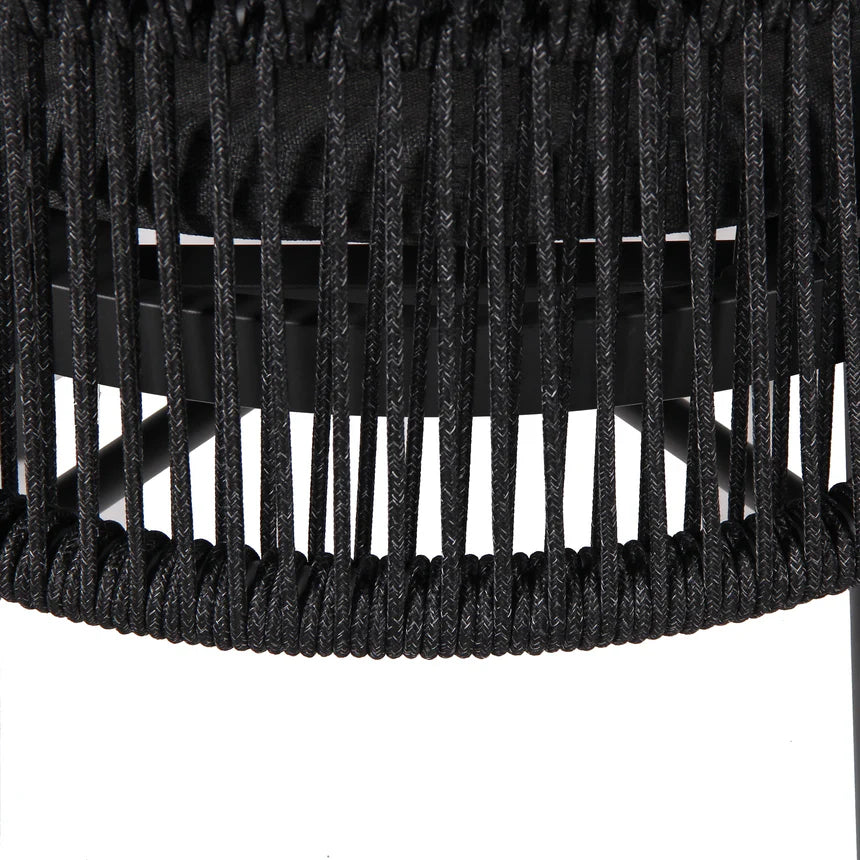 Minimalist Charcoal Black Patio Dining Chair - Set of 2