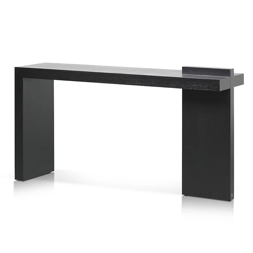 Minimalist Elm Console Table - Black