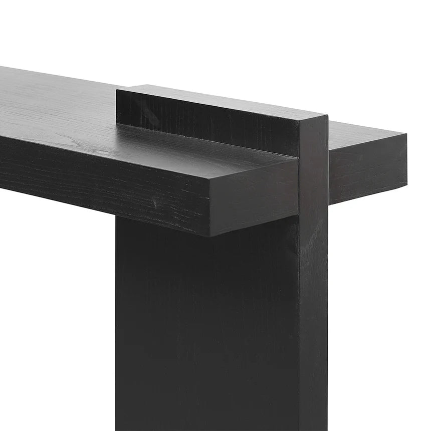 Minimalist Elm Console Table - Black