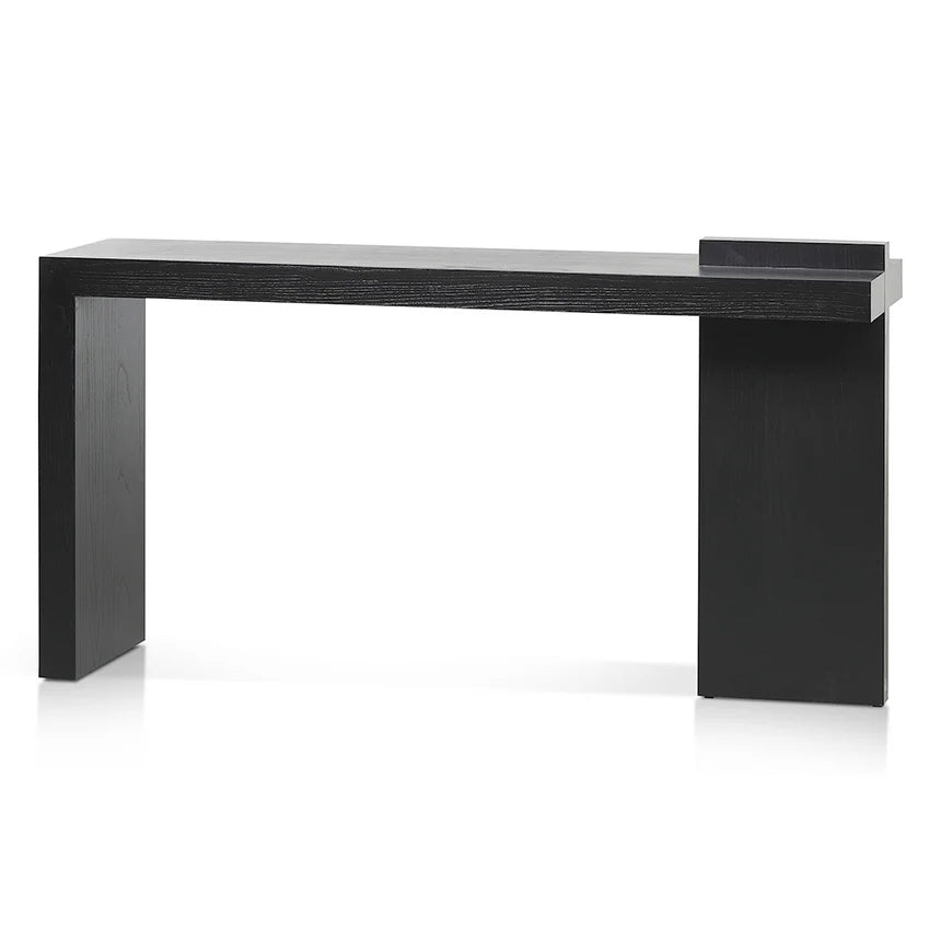 Minimalist Elm Console Table - Black