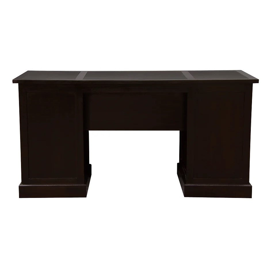 Minimalist Executive Desk 1 Door 6 Drawer - Dark Brown