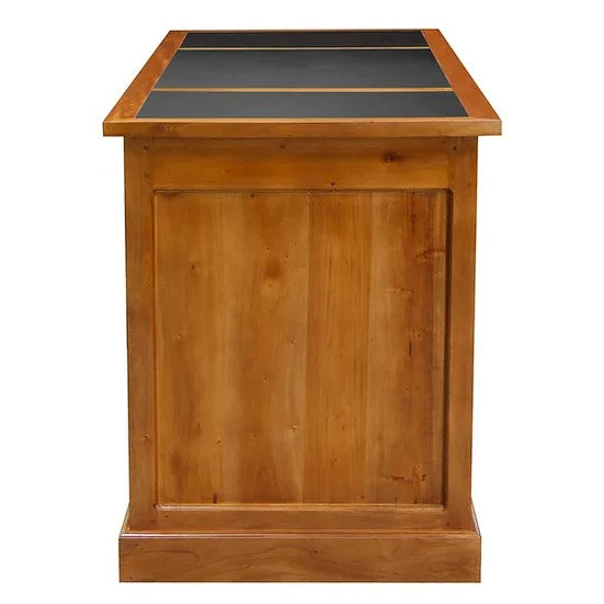 Minimalist Executive Desk 1 Door 6 Drawer - Light Brown