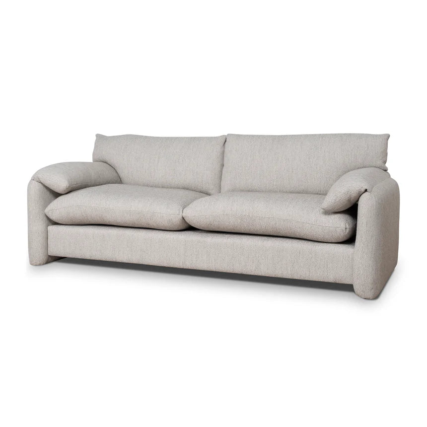 Minimalist Fabric Elegance Seater Sofa - Light Grey