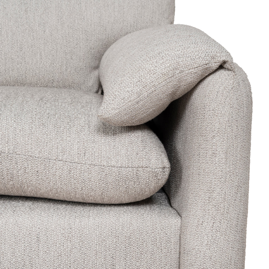 Minimalist Fabric Elegance Seater Sofa - Light Grey