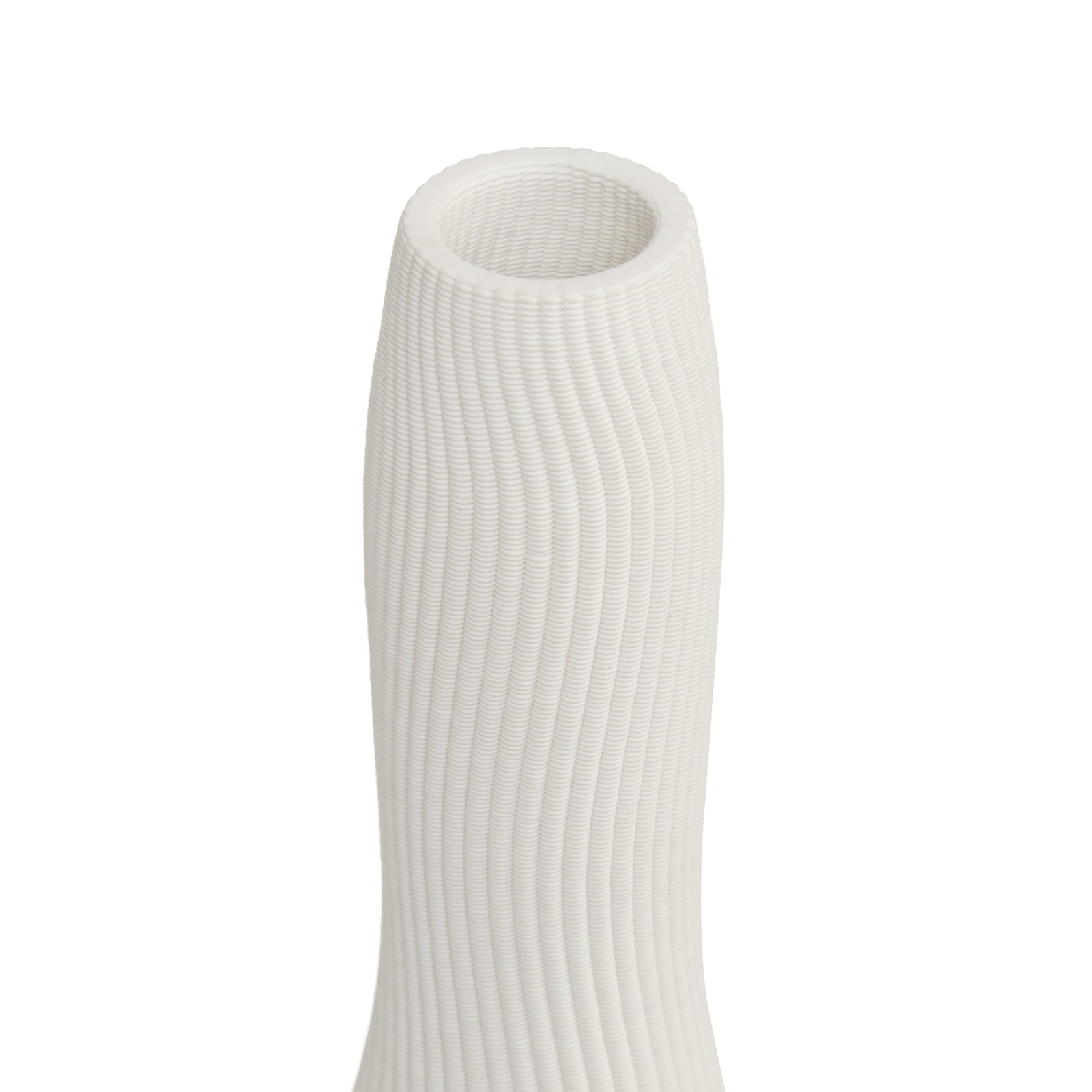 Minimalist Grace Ceramic Vase 32cms - White
