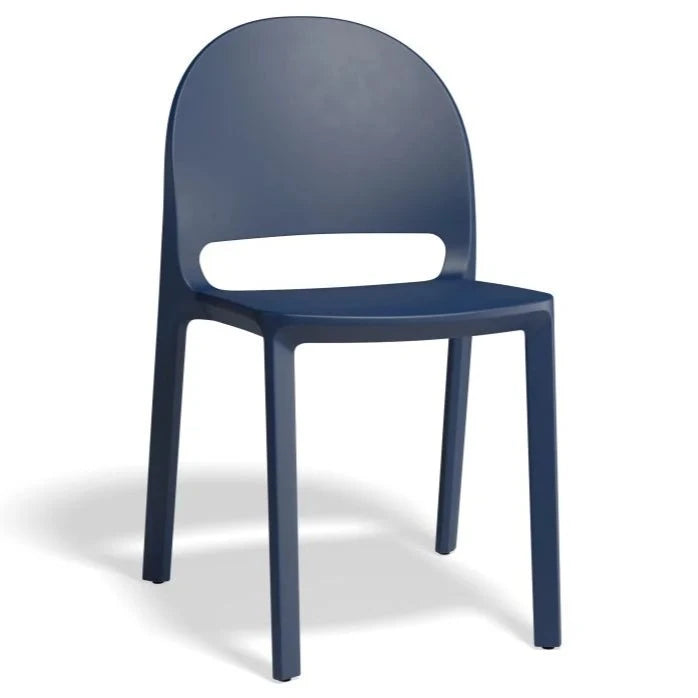 Minimalist Profile Navy Blue Lounge Chair