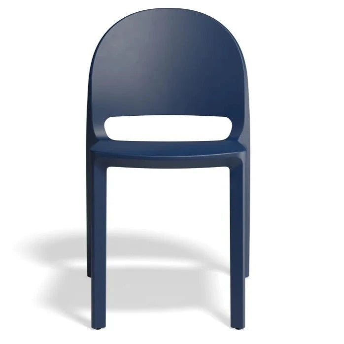 Minimalist Profile Navy Blue Lounge Chair