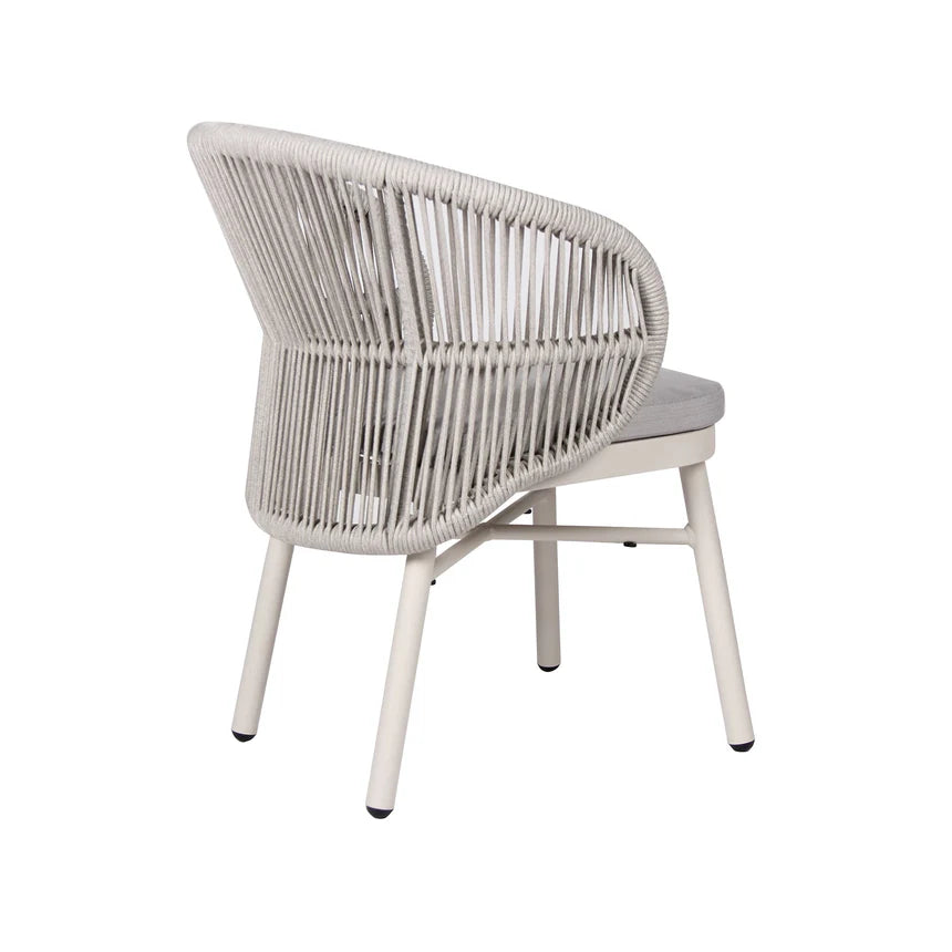 Minimalist Sand White Patio Dining Chair - Set of 2