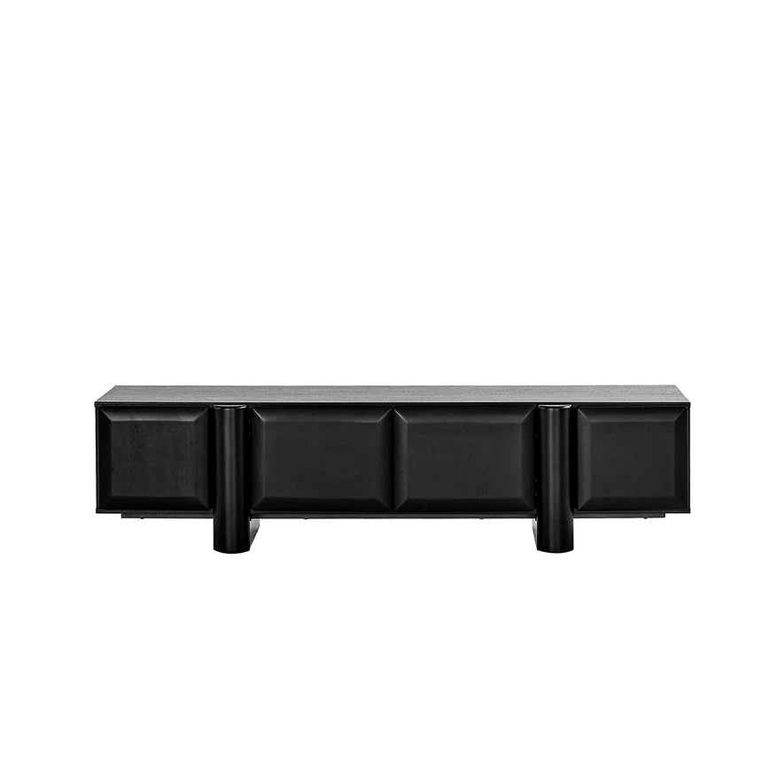Minimalist TV Entertainment Unit - Full Black 160cms