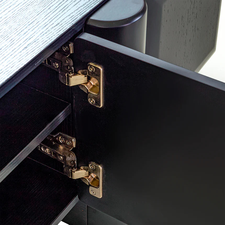 Minimalist TV Entertainment Unit - Full Black 160cms