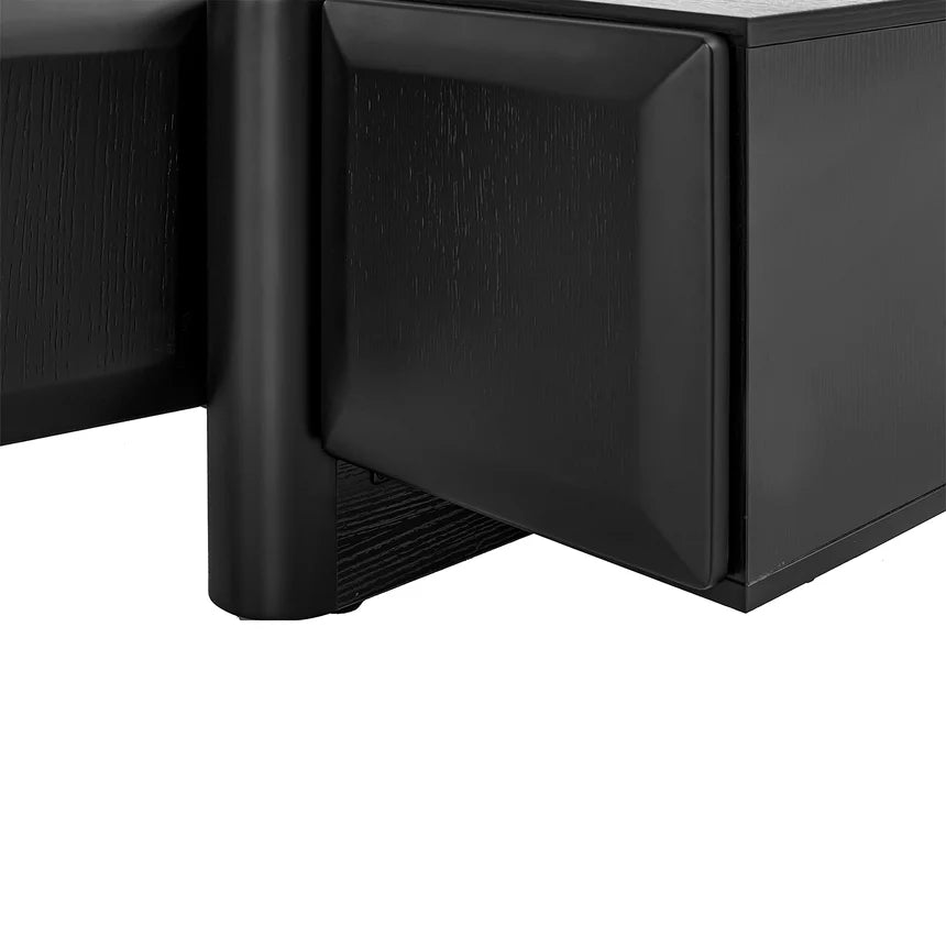 Minimalist TV Entertainment Unit - Full Black 160cms