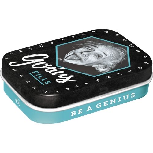 Mint Box Einstein - Genius Pills - Nostalgic-Art - 4x6x2cm