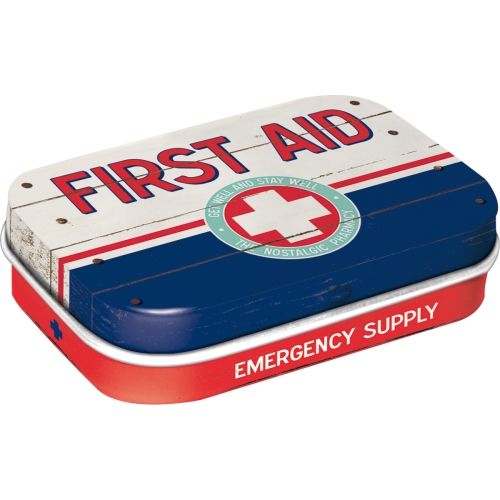 Mint Box First Aid Blue - Nostalgic - Art - 4x6x2cm
