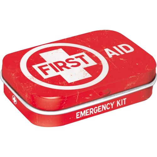 Mint Box First Aid Red - Nostalgic-Art - 4x6x2cm