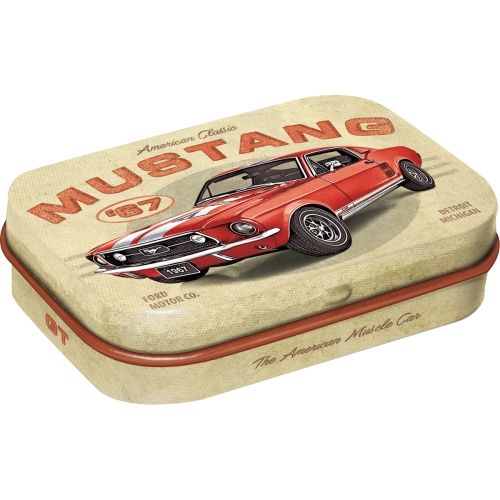Mint Box Ford Mustang GT 1967 Red - Nostalgic-Art - 4x6x2cm