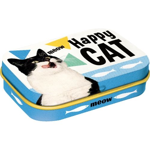 Mint Box Happy Cat - Nostalgic-Art - 4x6x2cm