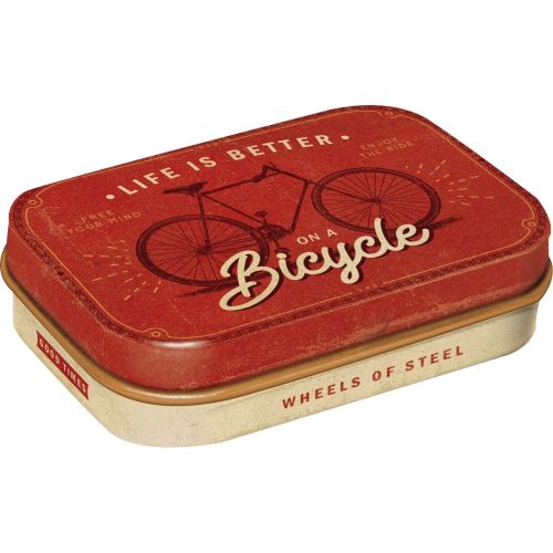 Mint Box Life Is Better On A Bicycle - Nostalgic-Art - 4x6x2cm