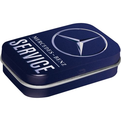 Mint Box Mercedes Benz Service Blue - Nostalgic-Art - 4x6x2cm