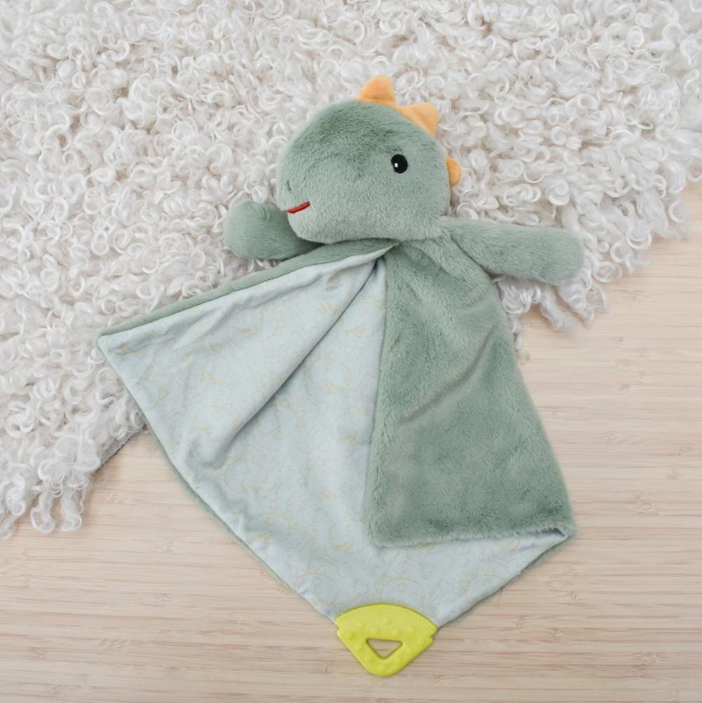 Minty Dino Warmth and Cuddles Baby Comforter