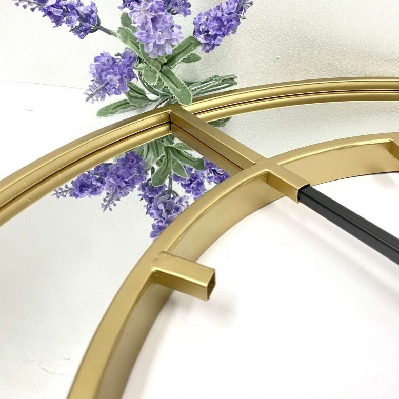 Mirror Dial Bronze Roman Numerals Wall Clock 60cms