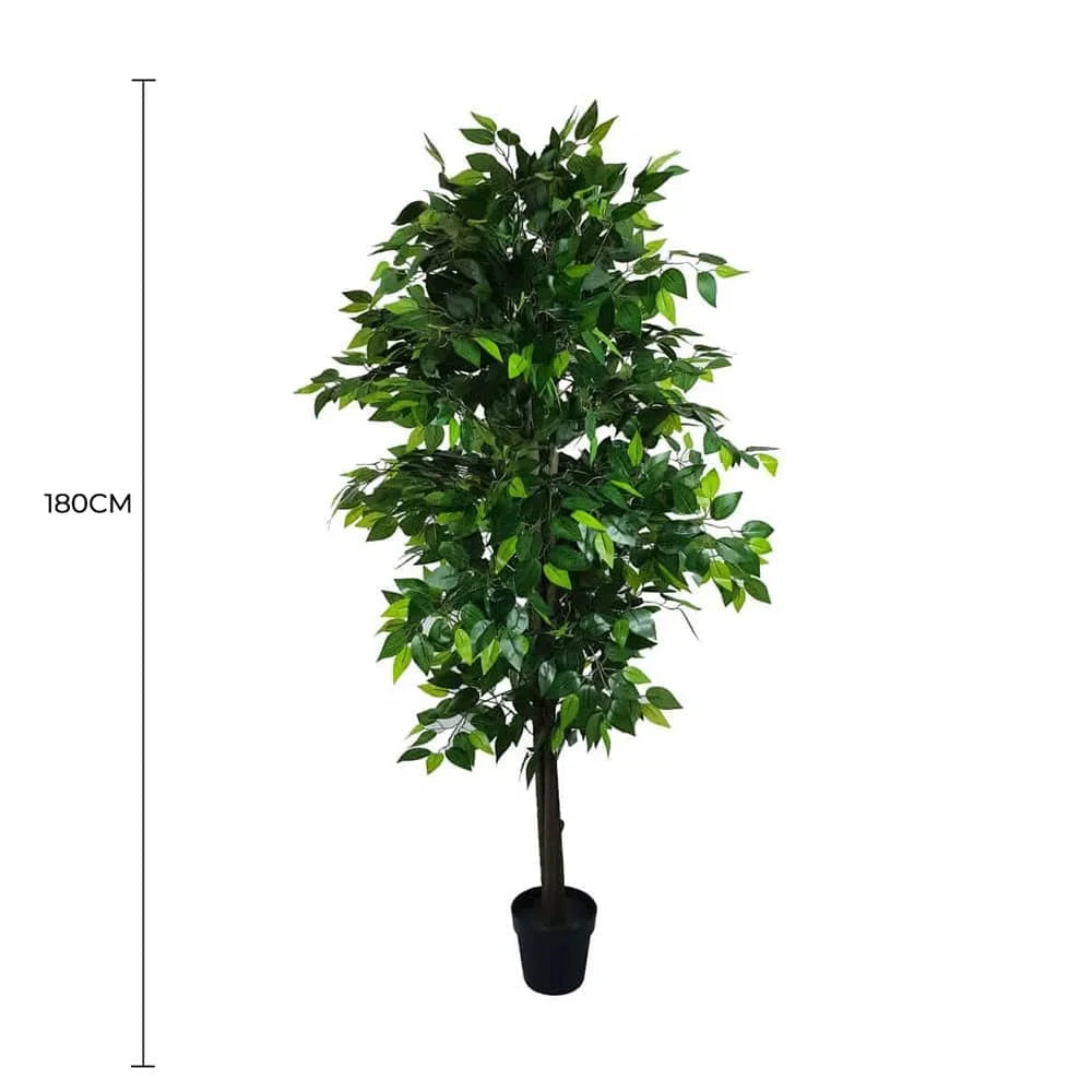 Mixed Green Bushy Artificial Ficus Tree 180cms