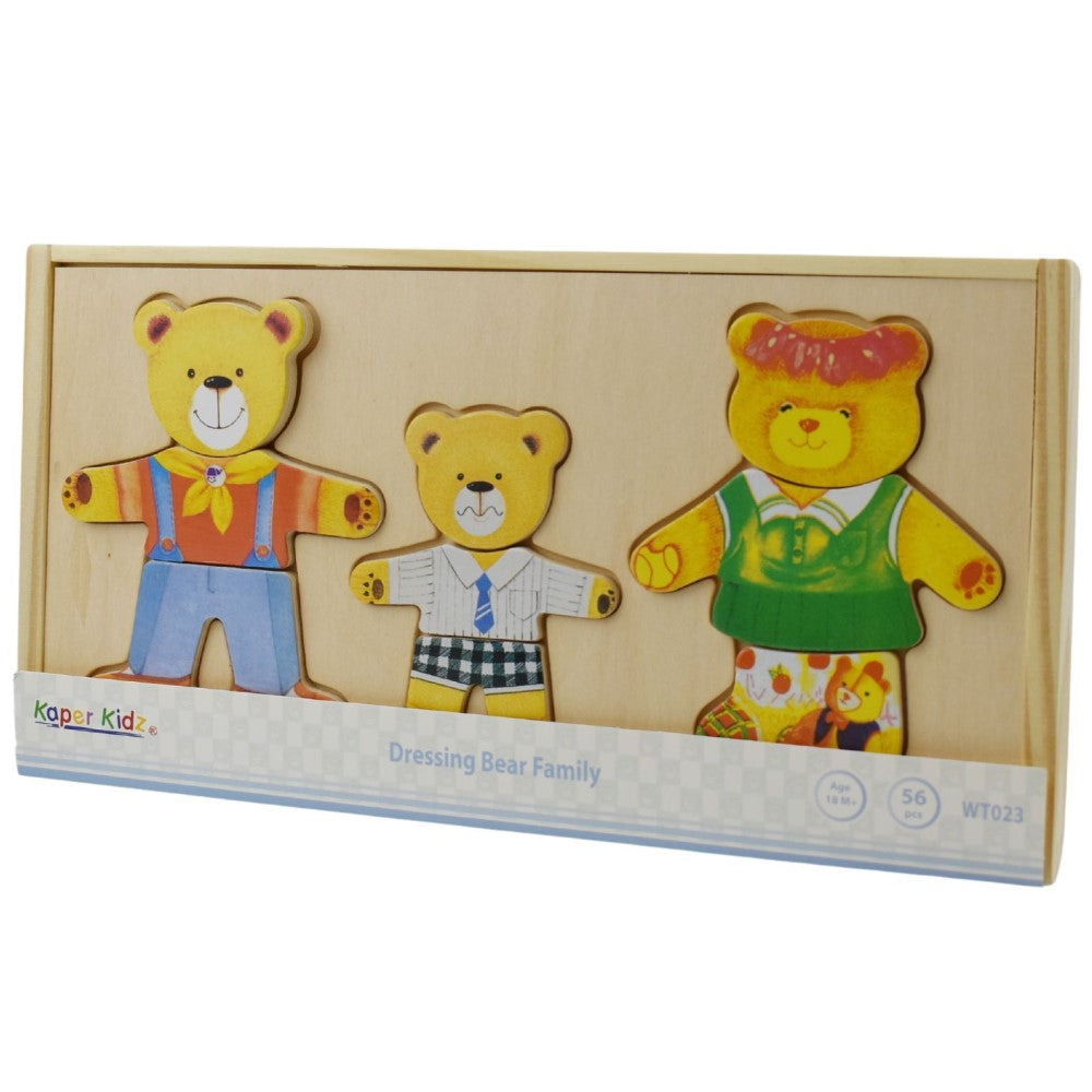 Mix n Match Wooden Bear Family Dressing Set