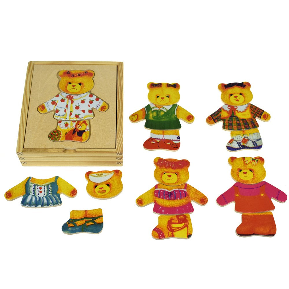 Mix n Match Wooden Girl Bear Dressing Set