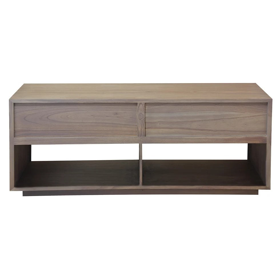 Modern 2 Drawer Entertainment Unit - Grey