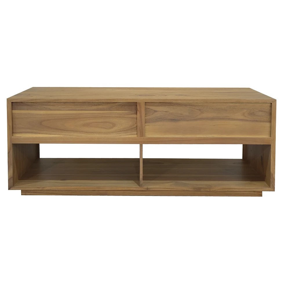 Modern 2 Drawer Entertainment Unit - Natural