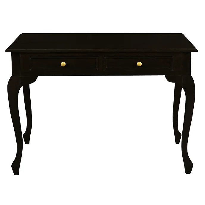 Modern 2 Drawer Office Desk - Dark Brown