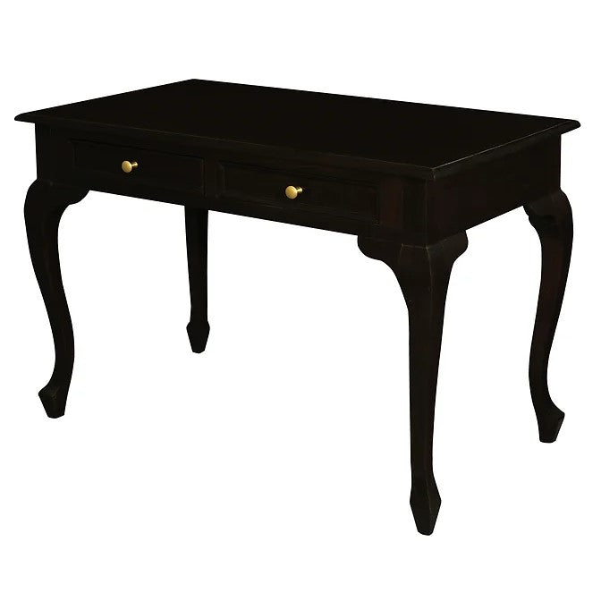 Modern 2 Drawer Office Desk - Dark Brown