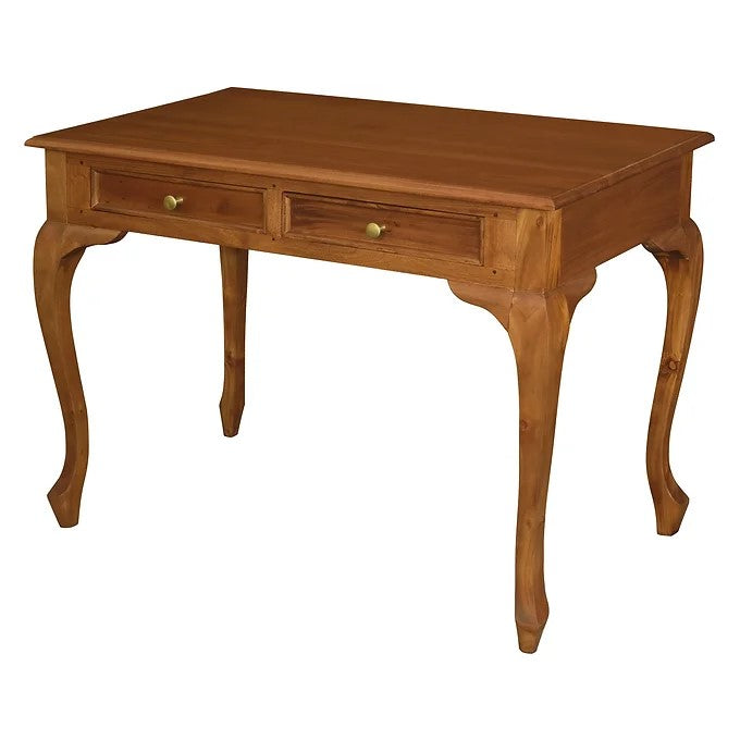 Modern 2 Drawer Office Desk - Light Brown